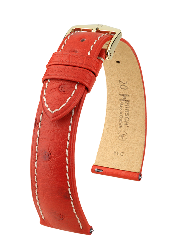 Hirsch Uhrenarmband Massai Ostrich 04X62X21