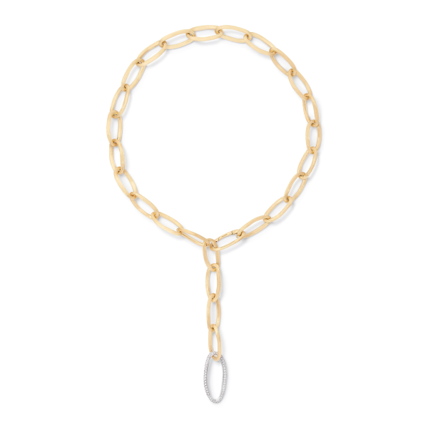 Marco Bicego Jaipur Link Y-Kette mit Ovalen aus Gold mit Diamanten CB2667_B_YW_Q6