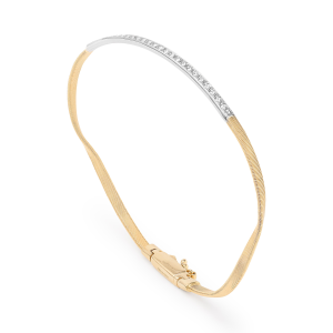 Marco Bicego Marrakech Halbstarres Armband aus Gelbgold mit Diamant-Baguette SG38_B_YW_M5