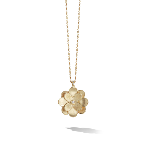 Marco Bicego Petali Halskette mit Anhänger aus Gelbgold mit Diamant CB2471_B_Y_02