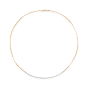 Marco Bicego Marrakech Halskette aus Gelbgold mit 18 Karat mit Diamant-Baguette CG851_B_YW_M5