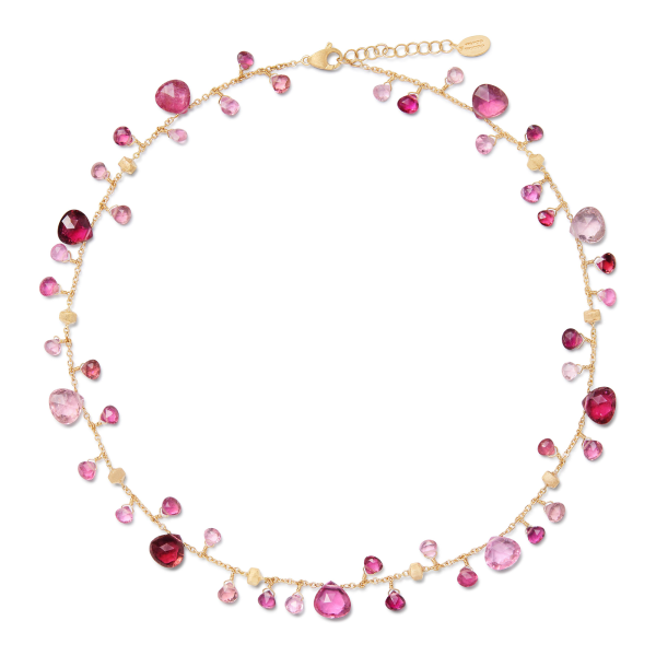 Marco Bicego Paradise einreihige Halskette mit rosa Turmalinen CB2584-E_TR01