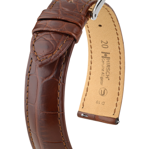 Hirsch Uhrenarmband Genuine Alligator 102X07X19