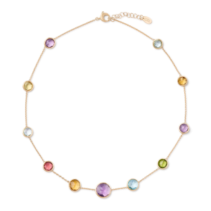 Marco Bicego Jaipur Colour Collier aus Gold mit bunten Edelsteinen und verstellbarer Kette CB2710_MIX01_Y_02