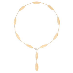 Marco Bicego Lunaria Lunaria Twist Y-Halskette mit Blättern aus 18 Karat Gelbgold CB2898_B_YW_Q6