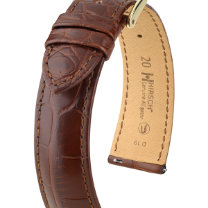 Hirsch Uhrenarmband Genuine Alligator 102X07X19