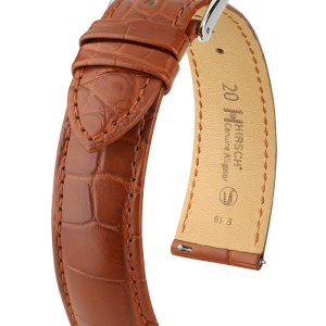 Hirsch Uhrenarmband Genuine Alligator 102X07X79