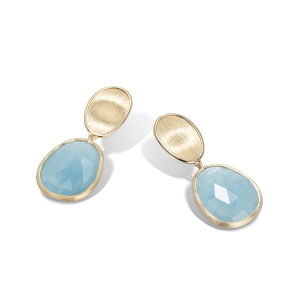 Marco Bicego Lunaria Lunaria Color Tropfenohrringe aus Gold mit Aquamarin OB1436_AQD_Y_02
